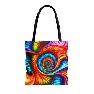 Turning Point Tye Dye Swirls and Ripples Tote Bag AI Medium 100% Polyester #9
